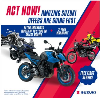 $500 Retail Incentive on 2023 DR-Z400S/SM